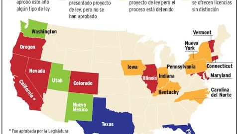 Este año 7 estados aprobaron licencias para indocumentados.