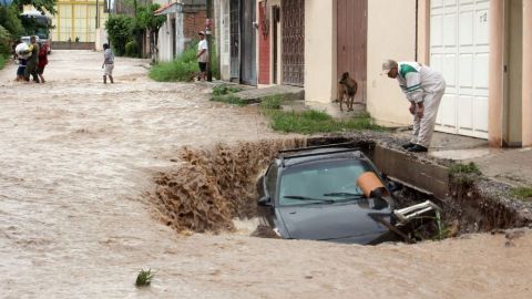 Efectos de tormenta Manuel en Chilpancingo, Guerrero.