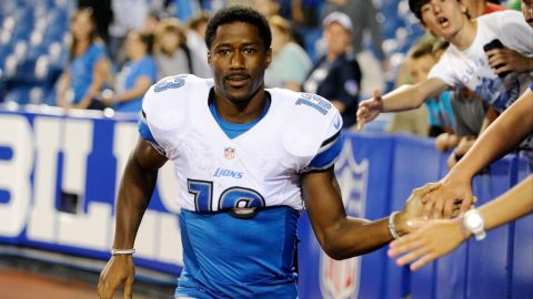 Nate Burleson de los Detroit Lions.
