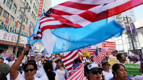 Nuevamente en Los Ángeles, inmigrantes salieron el 22 de septiembre a marchar con la intención de que su voz se escuche hasta Washington, donde el tema de una reforma migratoria parece estancado.