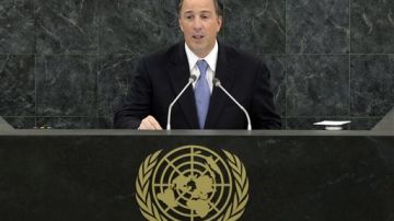 Meade reemplazó al presidente mexicano en la ONU, quién atendía los daños ocasionados por 'Ingrid' y 'Manuel'.