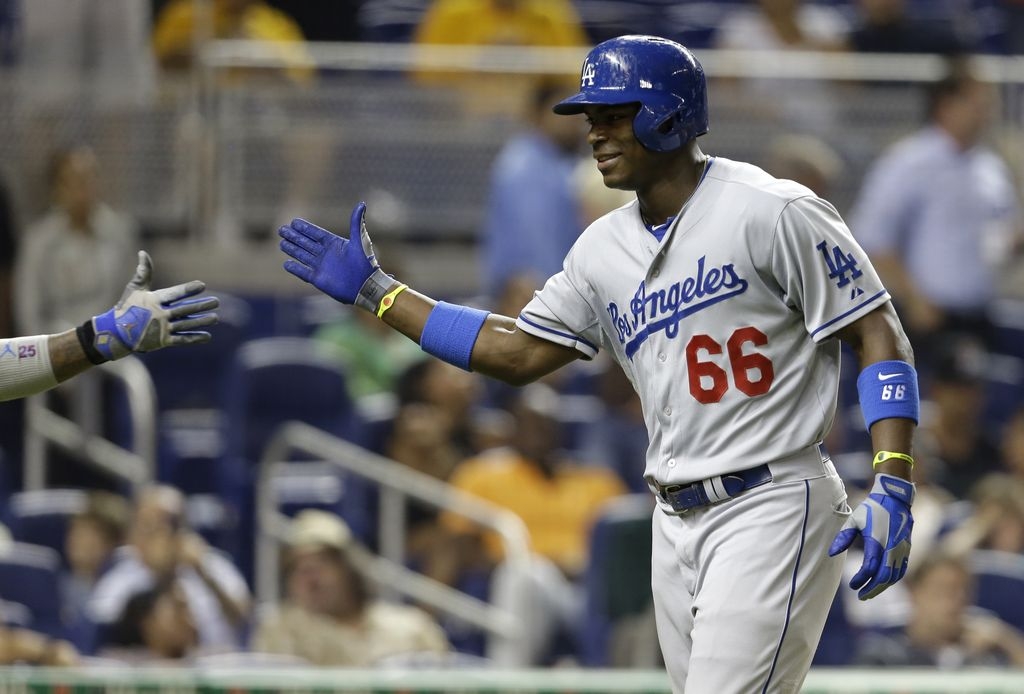 Yasiel Puig, cubano que desertó y hoy juega con los Dodgers, de Los Angeles.