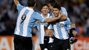 Gonzalo Higuaín (9), Leonel Messi, Angel di María y Sergio Agüero, los cuatro fantásticos.