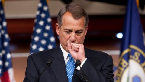 El presidente de la Cámara de Representantes, John Boehner, no ve una pronta solución a la crisis creada por el cierre de gobierno.