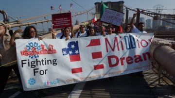 Los 'Dreamers' o 'soñadores"  gritaron fuerte pidiendo una pronta reforma migratoria. 'No podemos seguir esperando más' manifestaron.