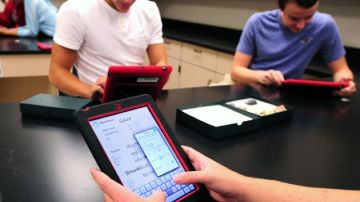 Un número cada vez mayor de instituciones  ve las tabletas    como una tecnología que puede facilitar a muchas personas  aprender a su propio ritmo y en su propio horario.