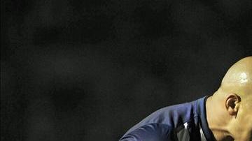 Humberto Suazo de Monterrey celebra una anotación en el estadio Tecnológico de la ciudad de Monterrey (México). EFE/Archivo