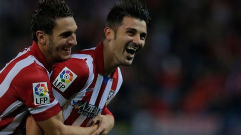 Gran actuación tuvo el exbarcelonista, David Villa, en el triunfo del Atlético de Madrid.