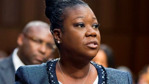 Sybrina Fulton cuando habló este martes en la audiencia del Subcomité de Asuntos Constitucionales y de Derechos Diviles y Humanos del Senado.