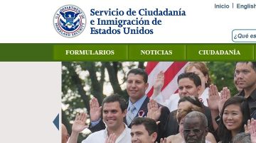 La página principal cuenta con botones grandes con acceso a los principales beneficios y formularios que utilizan los inmigrantes.