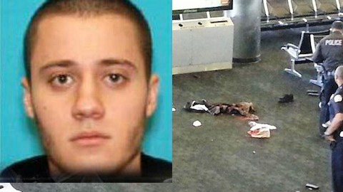 Paul Anthony Ciancia trajo un fusil de asalto (que se ve en el piso), con el que mató a un agente del TSA.