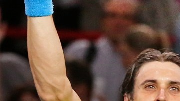 David Ferrer (izq) venció a Rafa Nadal y defenderá su título de París ante Novak Djokovic (d).