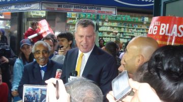 El candidato demócrata Bill de Blasio en El Bronx
