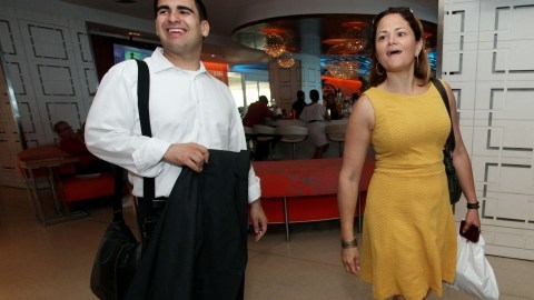 Melissa Mark-Viverito a su llegada a la convención en San Juan, Puerto Rico.