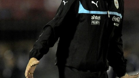 El técnico de Uruguay, Oscar Tabárez.