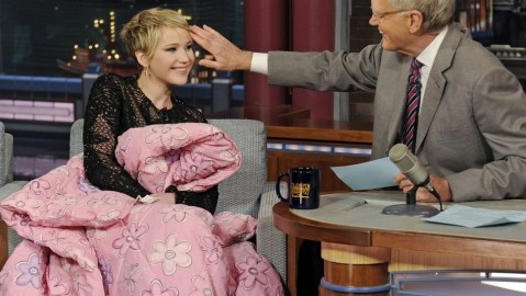 Jennifer Lawrence mantiene una buena amistad con David Letterman.