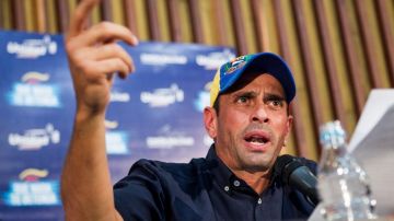 Capriles reafirmó su llamado para que los venezolanos salgan a las calles a protestar contra el gobierno del presidente Nicolás Maduro.