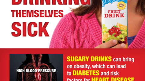 Afiche de la nueva campaña contra la obesidad en NYC.