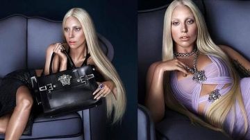 Gaga aparece en imágenes con vestidos de la casa con una apariencia física muy delgada.