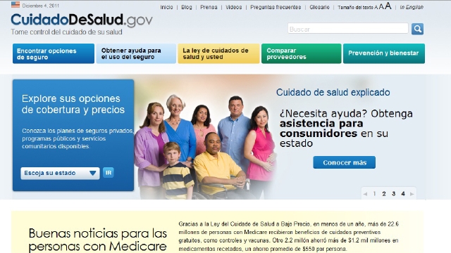 El sitio web Cuidadodesalud.gov permitirá inscribirse en un nuevo seguro de salud completamente en español.