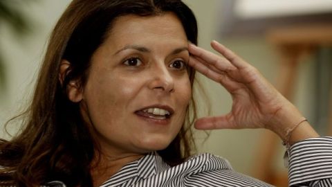La periodista costarricense Giannina Segnini, ganadora al reconocimiento a la excelencia periodística del Premio Gabriel García Márquez de Periodismo.