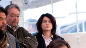 El pasado viernes el presidente Barack Obama, junto a su esposa Michelle, visitó de sorpresa a los activistas que están en huelga de hambre en el Mall de Washington.