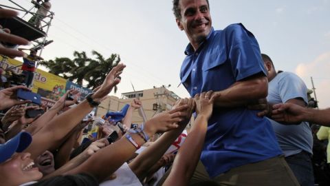 El excandidato presidencial, Henrique Capriles no tuvo mucho poder de convocatoria en su pasada marcha.