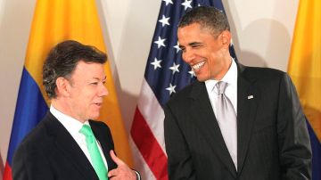 El presidente de Colombia, Juan Manuel Santos, será recibido esta mañana en la Casa Blanca por su homólogo estadounidense Barack Obama.