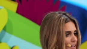 Fernanda Lima y el secretario general de la FIFA, Jerome Valcke