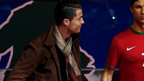 Cristiano Ronaldo quedó sorprendido con su escultura de cera