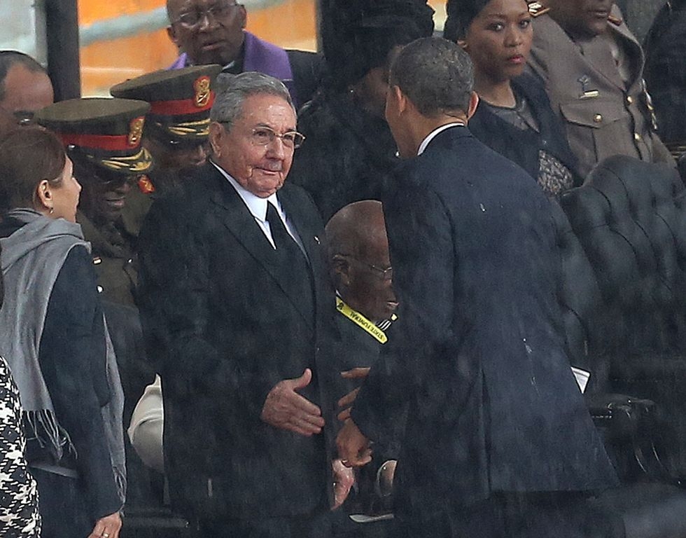 La Casa Blanca no tenía en agenda que el presidente Barack Obama saludara hoy a su homónimo cubano, Raúl Castro.