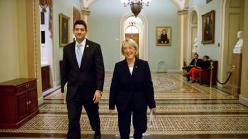 El representante republicano Paul Ryan y la senadora demócrata Patty Murray fueron los principales negociadores.