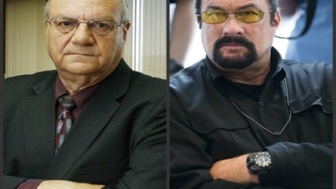 La serie donde aparecen Arpaio (i) y Seagal (d) se emite en el canal Reelz.