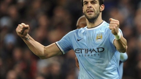 El delantero español del Manchester City Álvaro Negredo.
