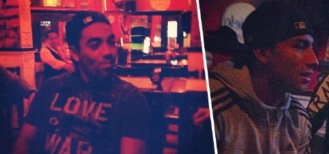 Fotos donde se ve a Marco Fabián  en un restaurante de la Ciudad de México, la noche del lunes,   junto a Joao Rojas y 'Cata' Domínguez.