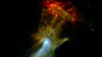 Los dedos extendidos y el pulgar abierto de la nebulosa se pueden ver en la foto de rayos X tomada desde el telescopio NuSTAR.