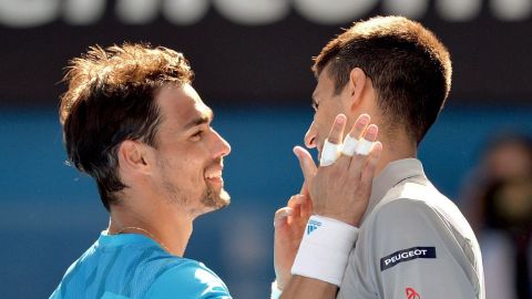 El italiano no fue pieza para Djokovic.