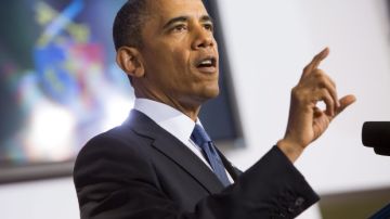El presidente de Estados Unidos, Barack Obama, cuando hablaba  sobre política antiterrorista en  Washington, D. C.