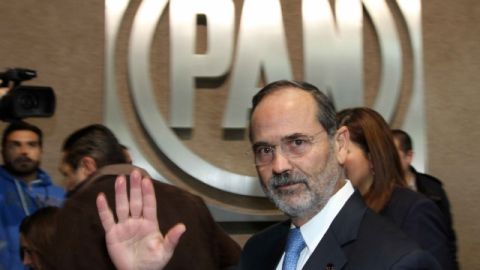 El dirigente nacional del PAN, Gustavo Madero, durante su llegada a la sesión del Consejo Nacional de ese partido.