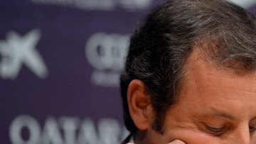 Sandro Rosell ofreció una conferencia de prensa para presentar su renuncia a la presidencia del Barcelona