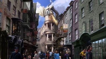 Las nuevas instalaciones que hacen referencia a la saga se construyeron junto al Colegio Hogwarts y la ciudad de Hogsmeade.
