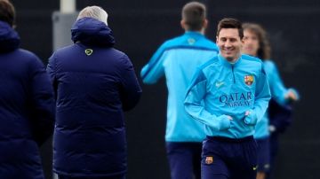 Lionel Messi cerró ayer su preparación con el Barcelona que hoy recibe al Málaga en la jornada 21 de la Liga Española.