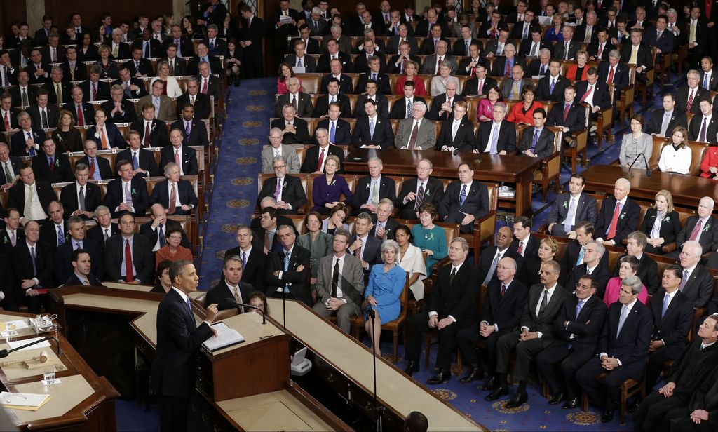 El presidente de EEUU, Barack Obama, ofrece su discurso anual sobre el Estado de la Nación ante las dos cámaras del Congreso.