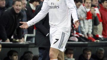 El  portugués Cristiano Ronaldo fue expulsado ayer ante el Athletic.
