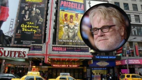 La última aparición de Hoffman en la gran avenida teatral fue en la multipremiada puesta en escena  "Death of a Salesman".