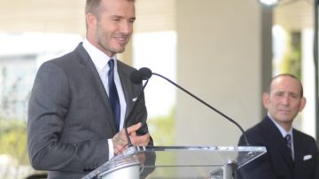 El exfutbolista David Beckham presentó en el Museo de Arte Pérez de Miami los detalles de la creación de la nueva franquicia de la Major Liga Soccer (MLS).