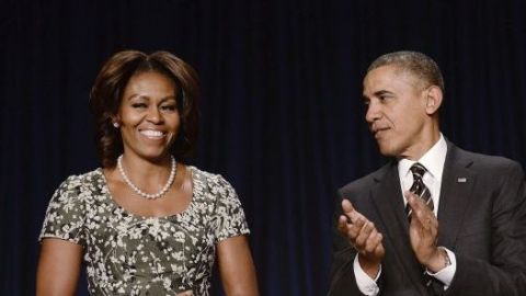 El presidente Barack Obama y la primera dama Michelle Obama asistieron al Desayuno de Oración Nacional en Washington DC.