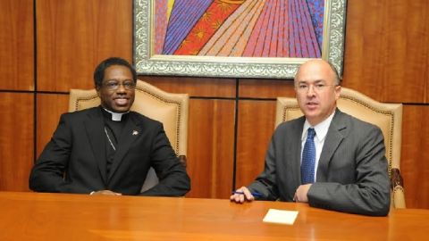 Francisco Domínguez Brito recibió al nuncio Jude Thaddeus Okolo.