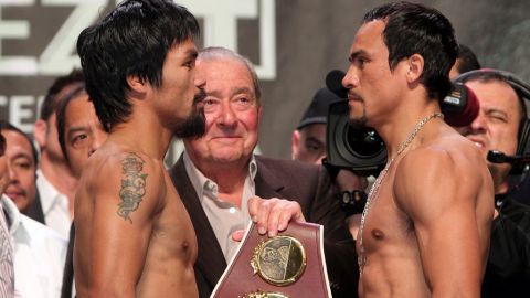 Frente a frente, dos gigantes del pugilismo mundial.