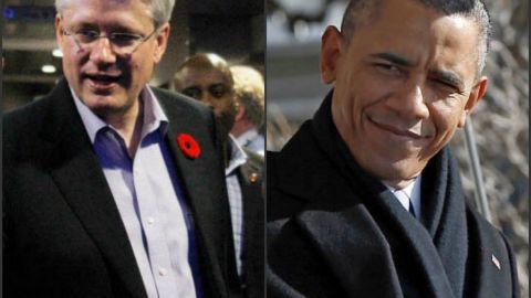 Por cada partido de hockey entre Estados Unidos y Canadá está en juego "una caja de cervezas canadienses", dijo el primer ministro Stephen Harper.